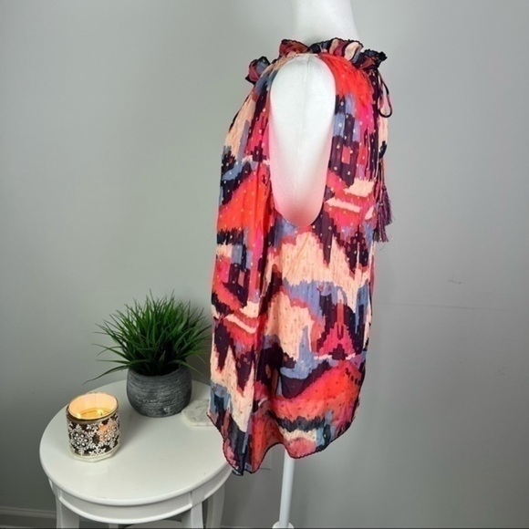 CHUFY womens Printed Halterneck Blouse size medium - Picture 5 of 12